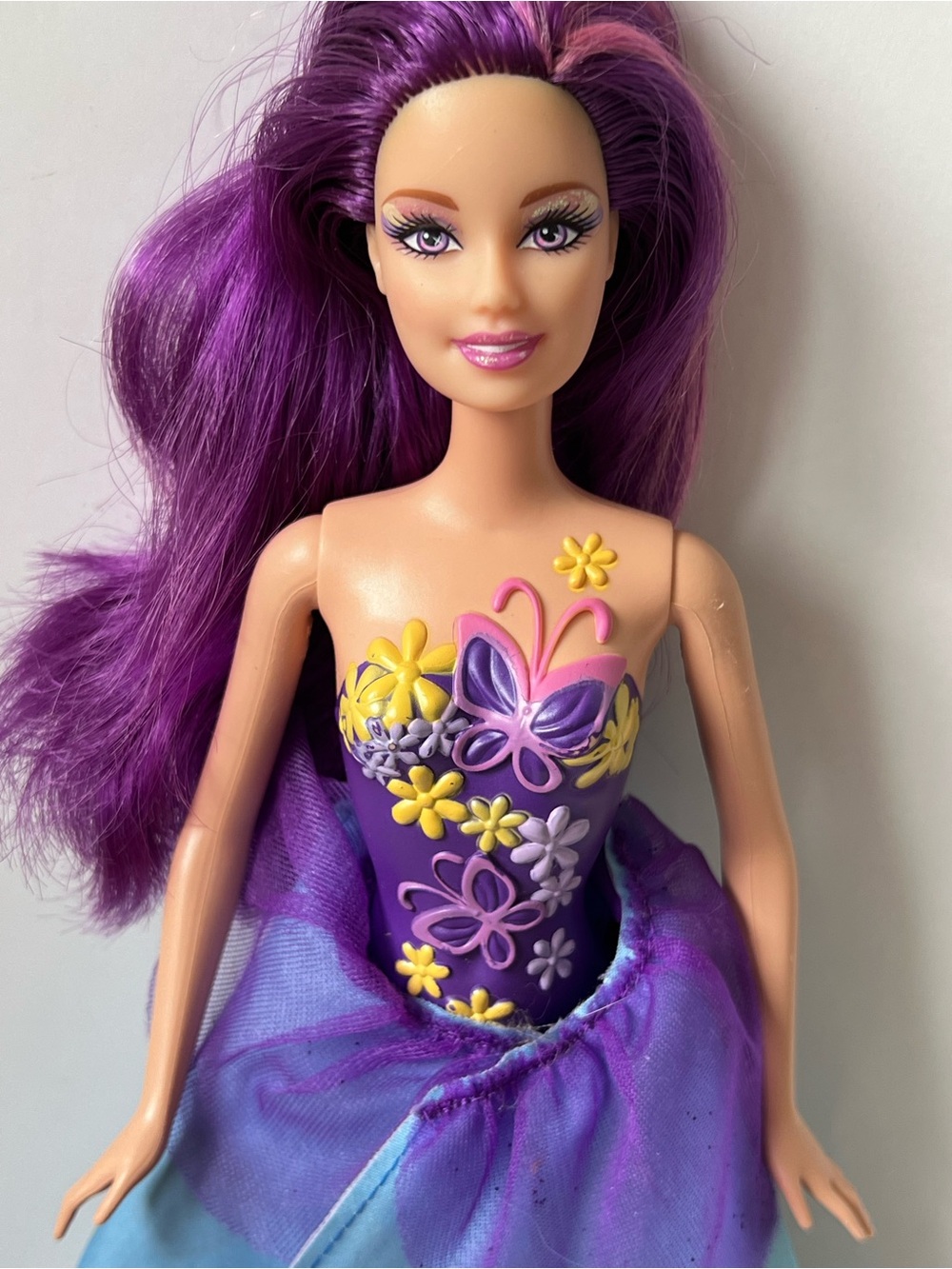 2008 PURPLE Fairy-tastic Princess doll butterfly wings P6564 - Picture 7 of 8